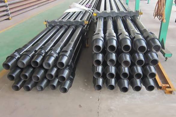 drill pipes close-up